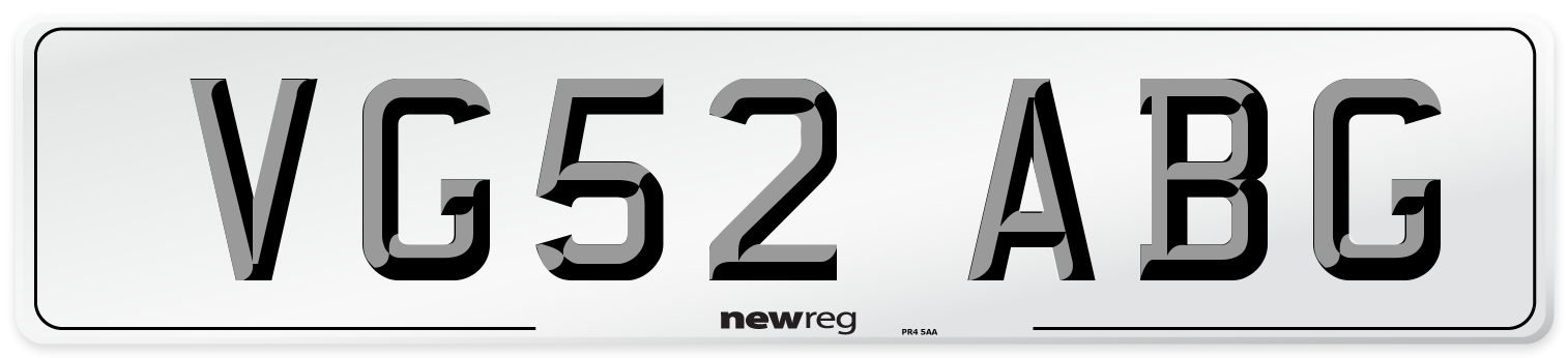 VG52 ABG Number Plate from New Reg